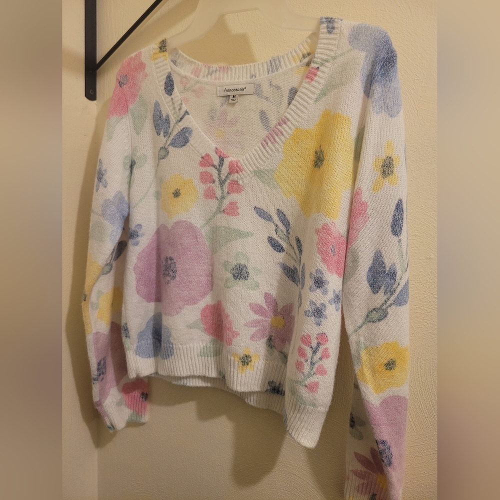 Floral Patterned Sweater - Multicolor
